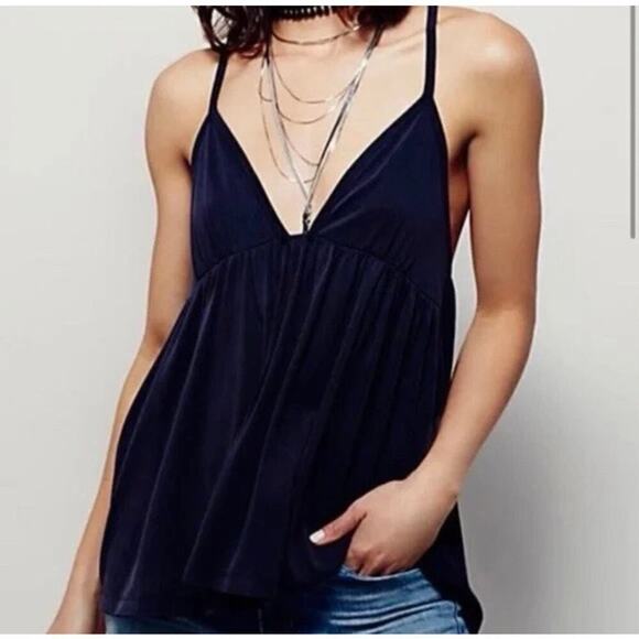 Women’s Free People Clara Babydoll Top Gray Size XS - Picture 1 of 7